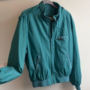 Members Only Teal Windbreaker Jacket